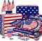 272 pcs 4th of July Birthday Party decorations,16 Tableware Sets,“USA” Balloons, Paper Plates, Patriotic Party Decorations, Independence Day Party Decoration, Tablecloth, Flag